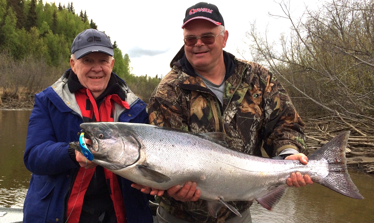 Larry Engel and Andy Couch with King Salmon